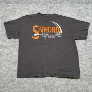 Sons of Anarchy SAMCRO Graphic T-Shirt Mens XXL Black Biker Reaper TV Show Tee